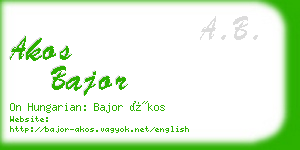 akos bajor business card